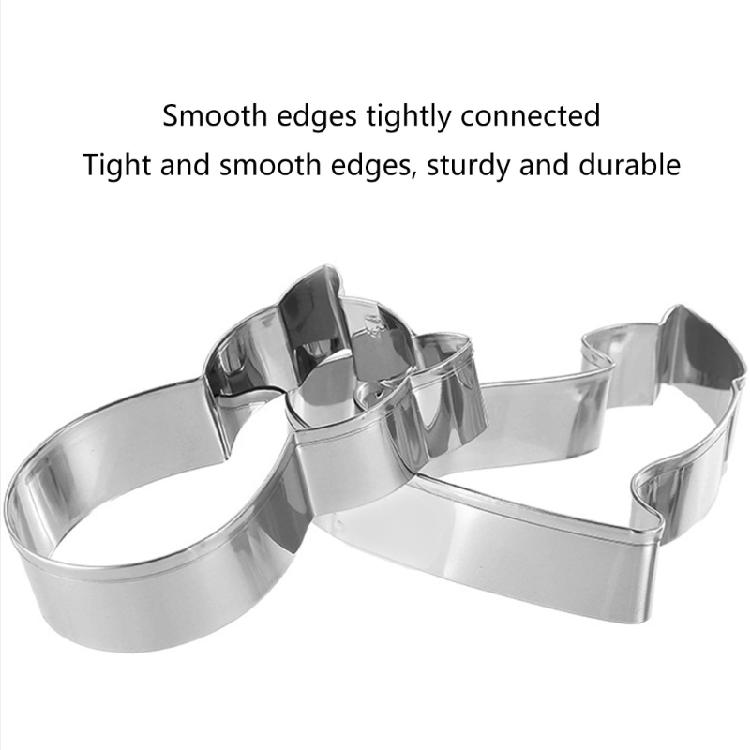 9Pcs Cute Cats Cookie Cutters Stainless Steels Dessert Cutters DIY Bakings Tool