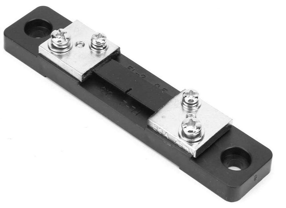 WINGONEER 2Pcs 50A 75MV DC Current Shunt Resistor for DC Ampere Panel Meter FL-2