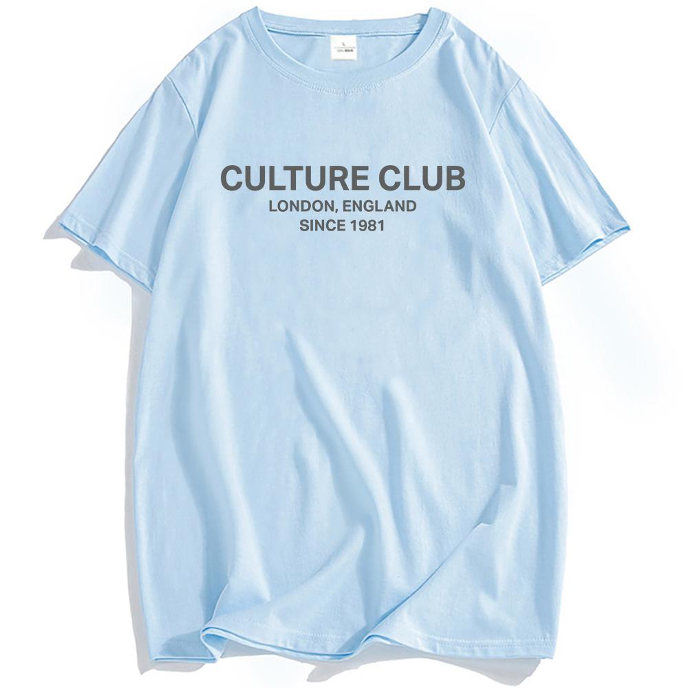 CULTURE CLUB Since 1981 Tshirts Unisex Streetwear Loose Men Women Cotton T-shirt Graphic Print Clothing Male O-neck Casual Tees