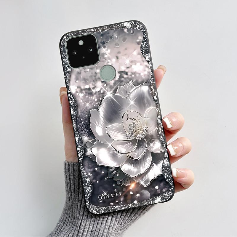 For Google Pixel 5 5A Case Cute Cat Cartoon Love Heart Silicone Soft TPU Back Cover For Pixel 5 5a Shockproof Protective Coque
