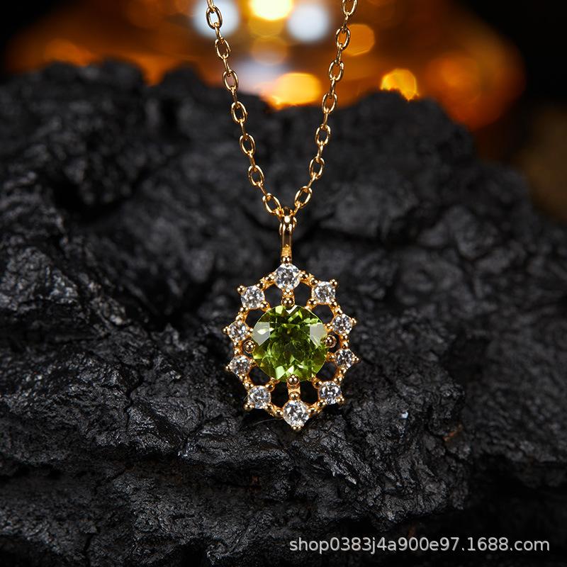 Premium Cooling S925 Sterling Silver Plated 18K Gold Natural Colored Treasure Stud Earrings, Wind Niche Jewelry Does Not Fade