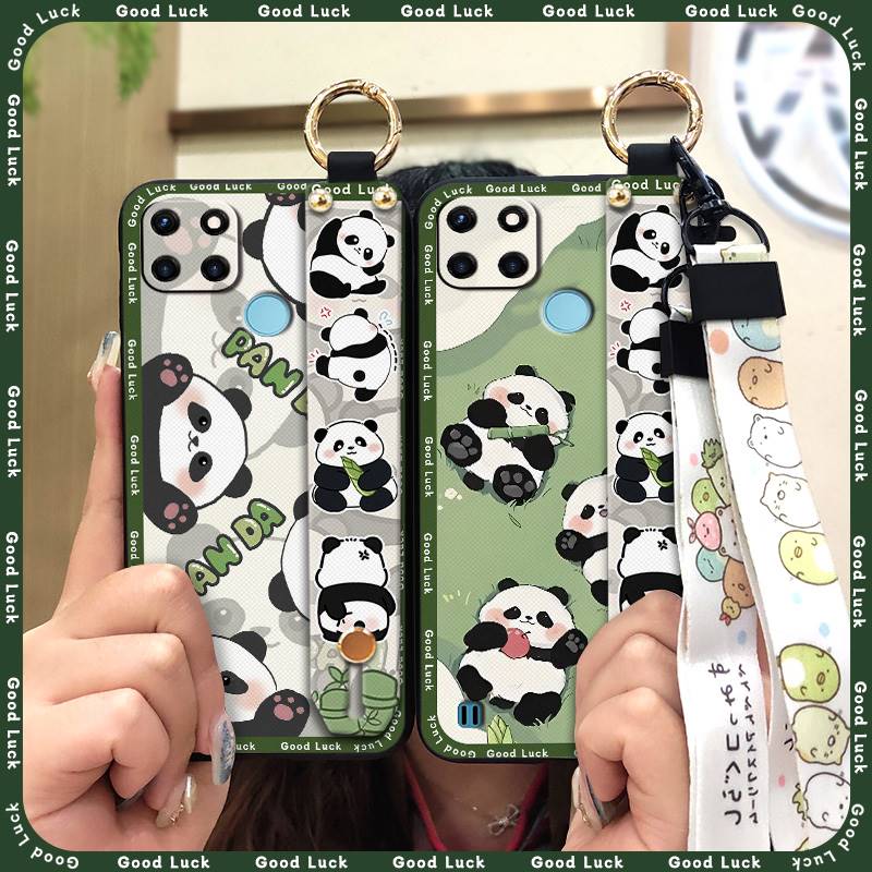 Soft Case Waterproof Phone Case For OPPO Realme C21Y/C25Y Shockproof Silicone Back Cover Cute Protective Kickstand Ring