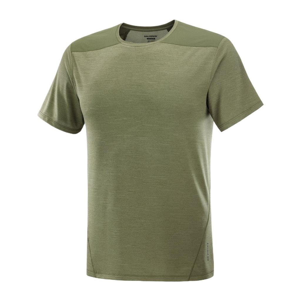 Salomon Breathable Slim Fit Quick Dry Soft Short Sleeve T-Shirt Men Tops Grape-Leaf C24755