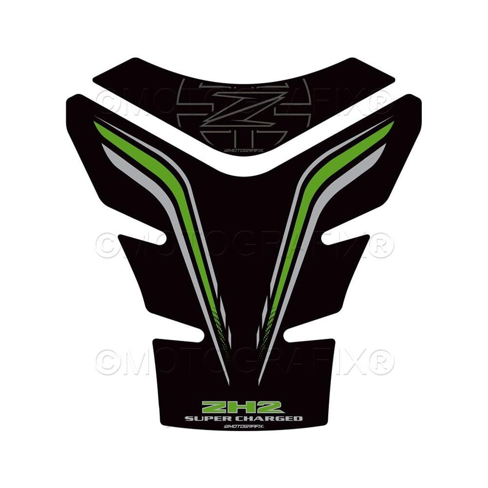 

MotoGraphix Tank Pad Black/Gray/Green Z H222 MT-TK029KG