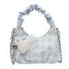 High-end Niche Bag Women's Summer New Fashion Chain Messenger Bag Plaid Portable Dumpling Bag