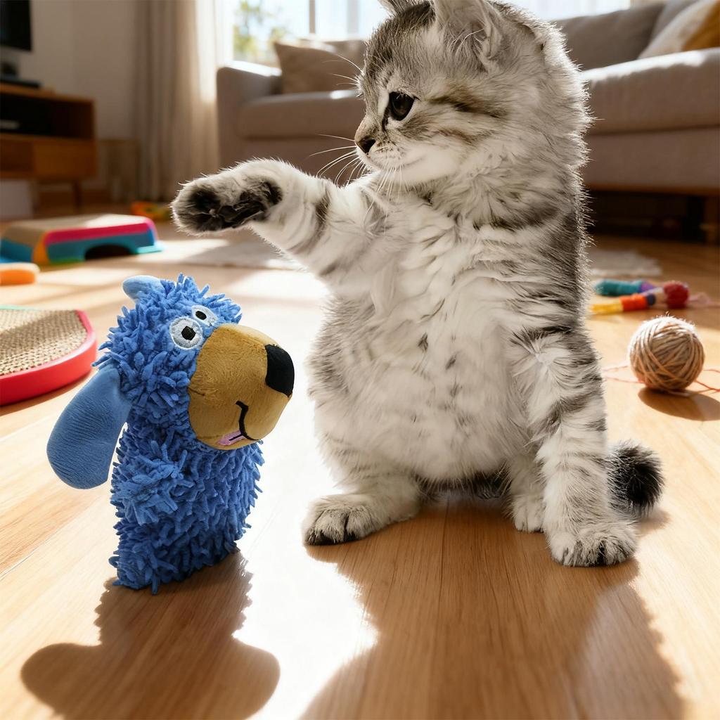 Quietschendes Plüschhundespielzeug Interaktive Hunde-Quietschspielzeuge zur Zahnreinigung Anregung zur Bereicherung Welpenkauer