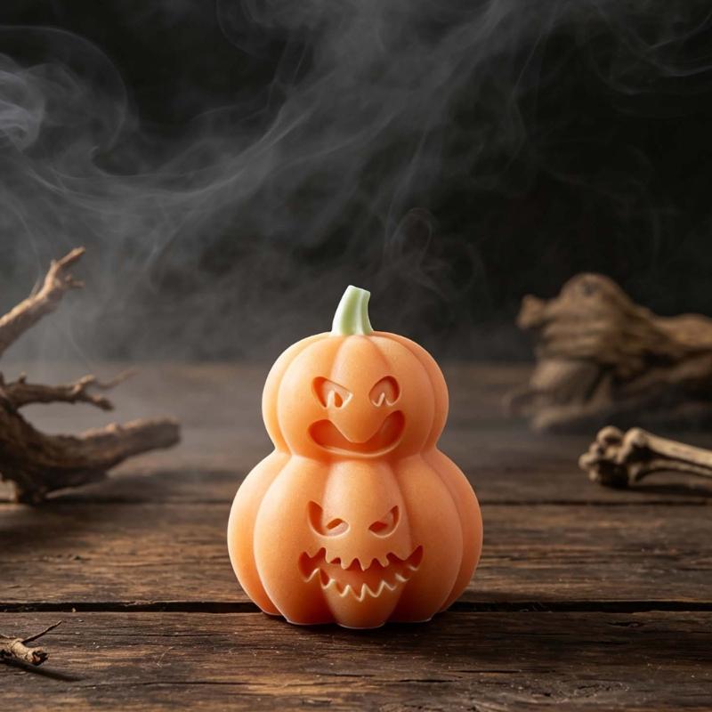 Halloween Casting Mold for Character Art and Table Display, Soft Silicone Candle Crafting Tool for Home Projects and Gift Making