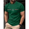 Men's 100% pure cotton summer loose oversized casuaetter printed sports round neck short sleeved T-shirt top