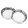 12 Stück 70mm Runde Regular Mouth Split-Type Einmachglasdeckel Behälter Abdichtungsdeckel für Gewürze Honig Einkochen(XH00176 Gold )