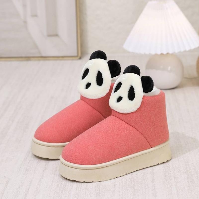 

Пара бархатных хлопковых туфель для дома, домашние тапочки с высоким верхом, пушистые туфли, мужские и женские, полностью закрытые хлопковые тапочки для улицы, теплые туфли для женщин 40 розовый