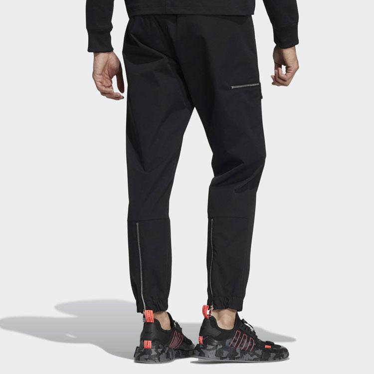 Adidas Originals Trefoil Solid Cuffed Casual Comfort Sports Pants Men Bottoms Black HL6496