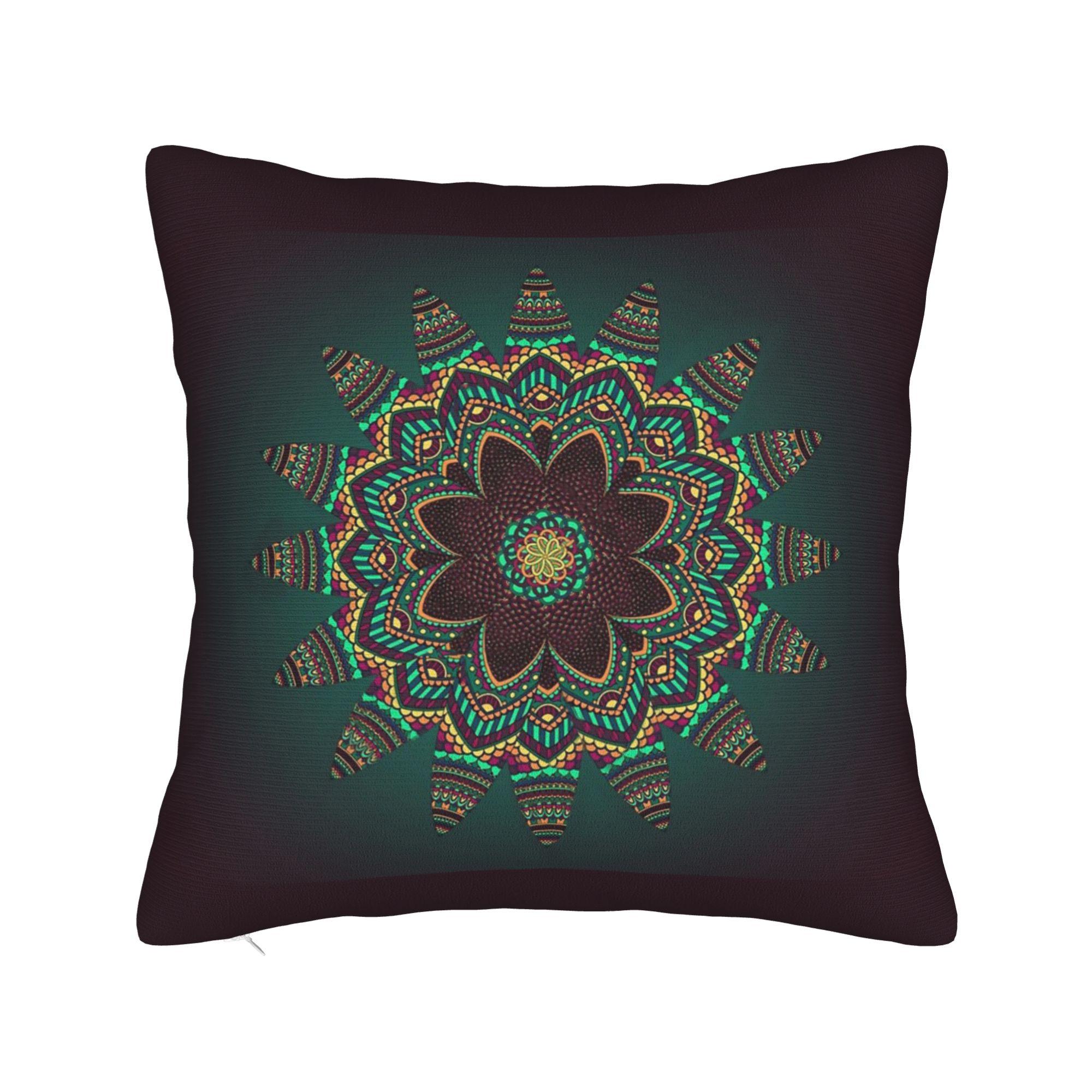 

Moroccan Bloom Mandala Square Pillowcases Polyester Bed Car Cushion Cover Creative Decor Pillow Cover 4545 30x30cm 12x12in