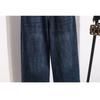 DIMANAF 2026 Autumn Winter New Plus Size Women Jeans Elastic Waist Denim Casual Loose Lady Long Pants Blue