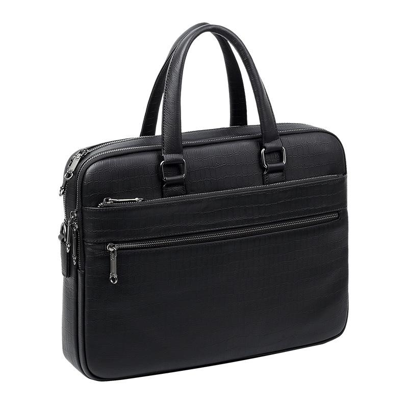 Men's Business Handbag Fashion Casual Large Capacity Men's Bag Trend Advanced Sense Bag Top Layer Cowhide Briefcase