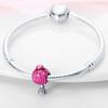 Charms Original Copper Plated Pink Little Girl Beads Fit Bracelet Diy Fine Gift Women Delicate Jewelry Accessory