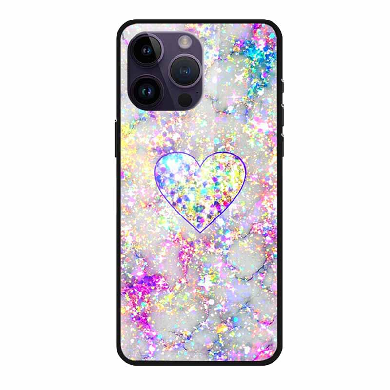 Glass Back Cover For iphone 16 Pro Max Phone Case Soft Bumper Hard Tempered Glass Case For iphone 15 Pro Max Case Funda Shell