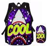 Set di Zaini alla Moda con Grafica di Squalo 1/2/3/4/5 PZ | Perfetto per la Scuola e le Avventure Quotidiane