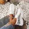 Large Size Color Matching Muffin and Thick-soled Cross-strap Casual Single Shoes Spring New Soft-soled Fly-woven Shoes