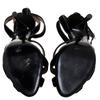 Salvatore Ferragamo Black Velvet Embellished Strappy Sandals