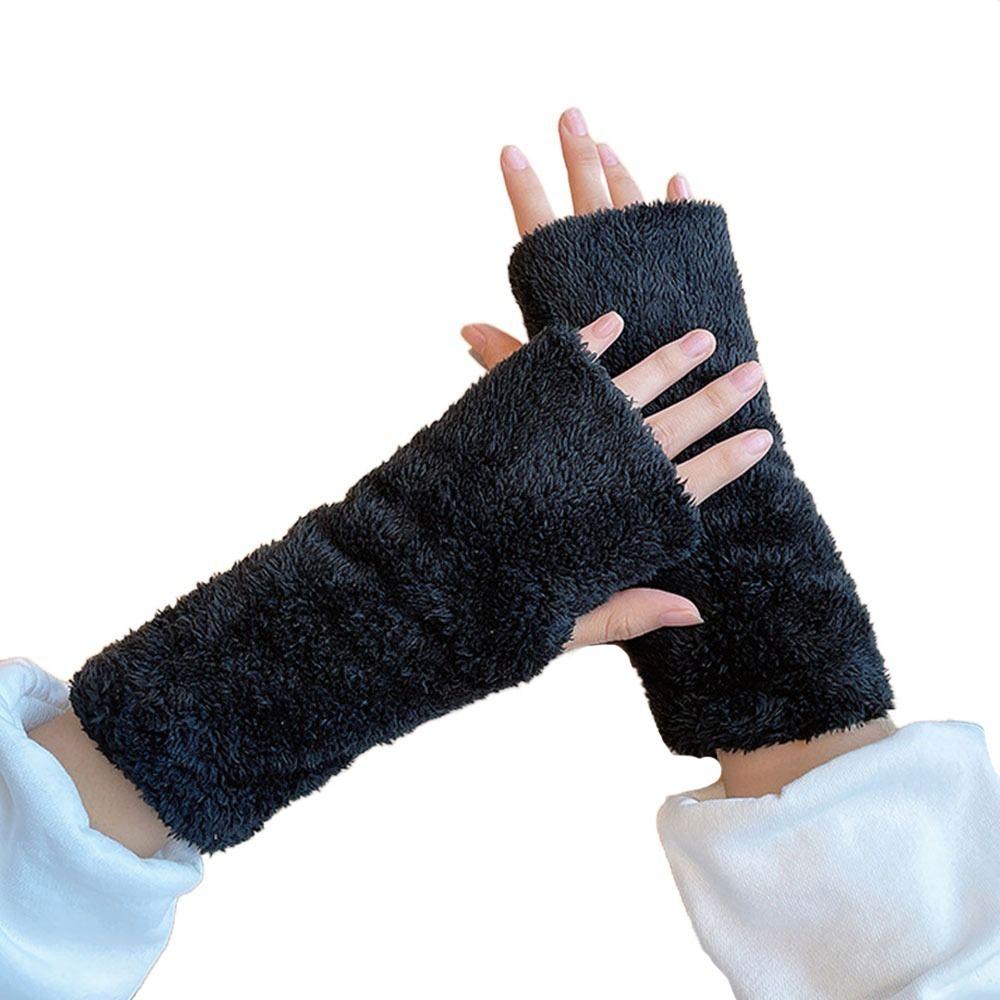 Fashion Women's Gloves Arm Warmers Solid Color Half Gloves Keep Warm Fingerless Mittens Winter Autumn