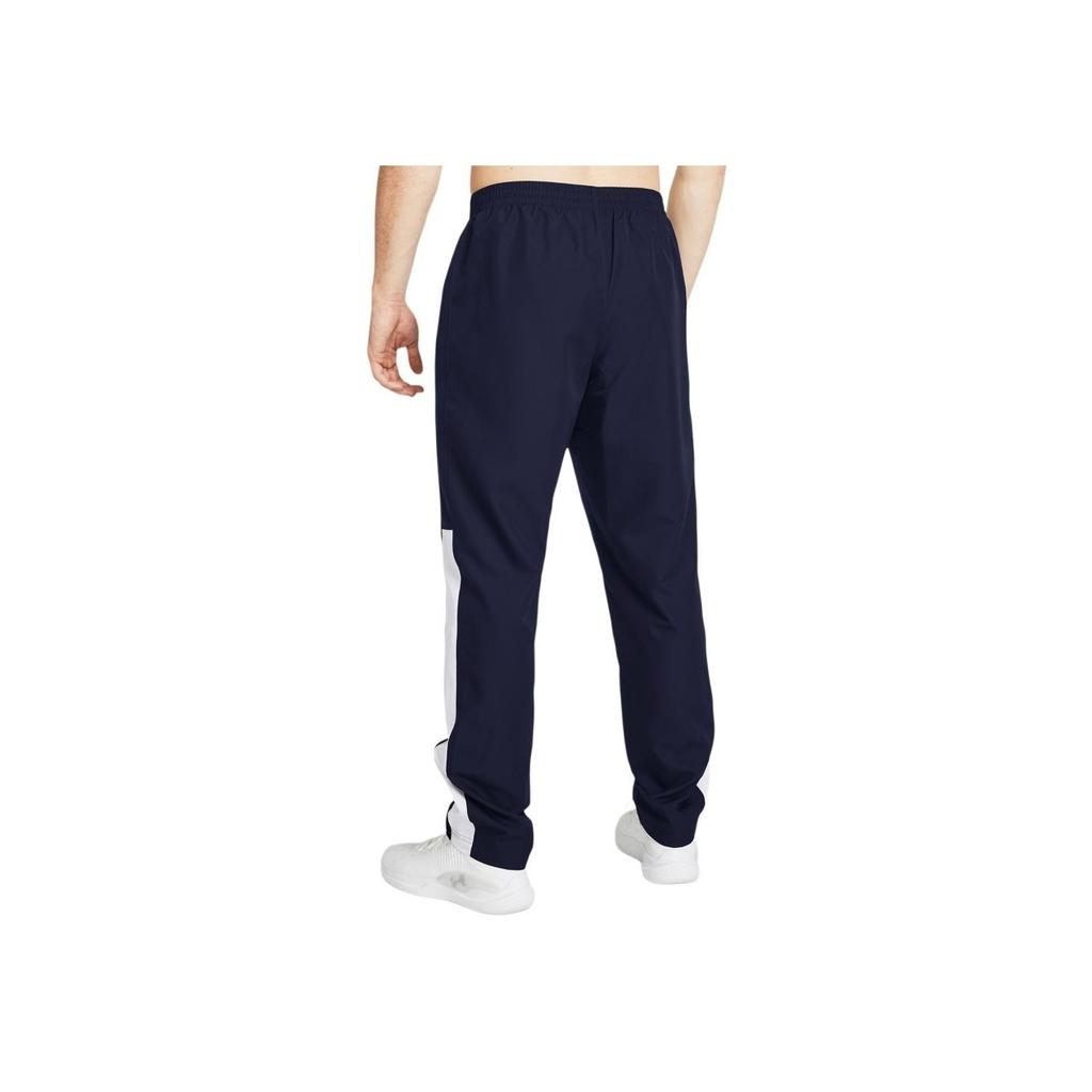Under Armour Woven Series Retro Sports Color Block Loose Fit Logo Print Knit Pants Men pants Dark-Blue 1352031-410