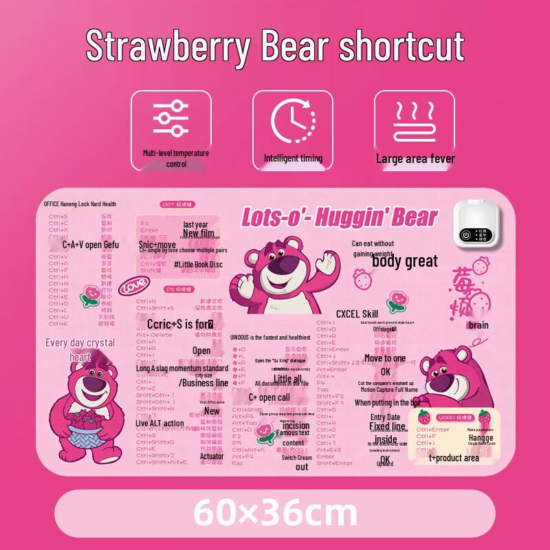 

JingJingRS Cartoon Heated Desk Mat & Mouse Pad 60x36cm