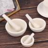 M-Chinese Ceramics Spice Hand Mill Grinder Set - 60/80/100mm Mortar Pestle DIY Tools for Seasoning Mills Soap Wax Heating Bowl