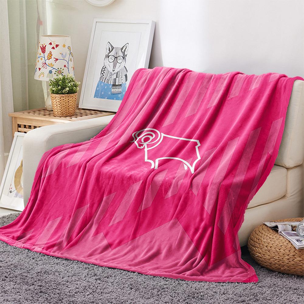 Derby County F.C Flannel Blanket, High quality Comfortable for All Seasons, Home Decor, Warmth and Comfort