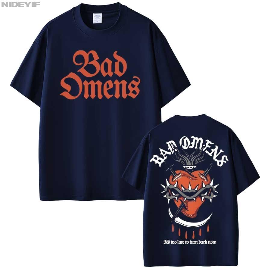 Bad OUnisexs Tour Double Sided Metal Band T Shirt for Unisex Women Hiphop Streetwear Oversized Tops 100 Cotton TShirt BO7