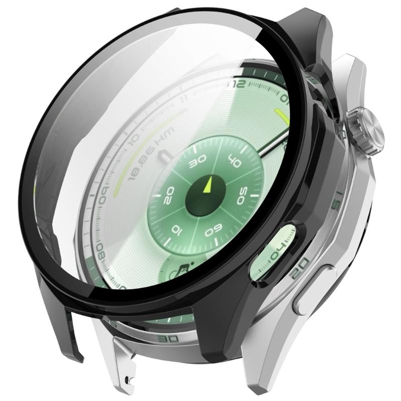 Smartwatch Cover Shell Case with Tempered Glass Film Screen Protector Cover for GT6 46MM Scratchproof Watch Case