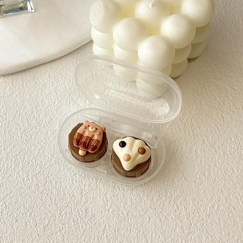 Portable Cute Bear Contact Lens Box Holder Travel Eye Contact Lenses Case Container Storage Case Travel Accessories