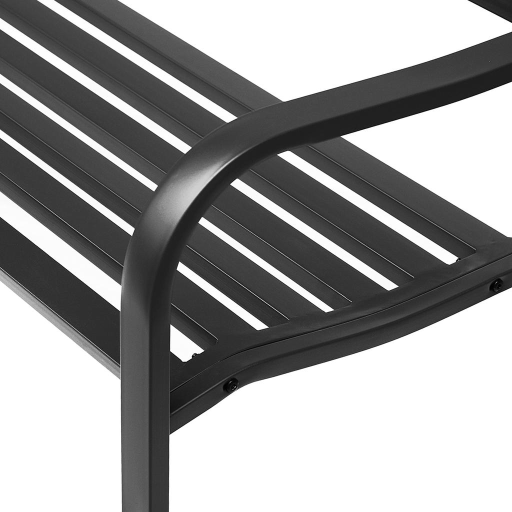 3-Seater Garden Bench Outdoor Garden Bench Rural Chic Style for Balcony Terrace Patio 127 x 60 x 85 cm