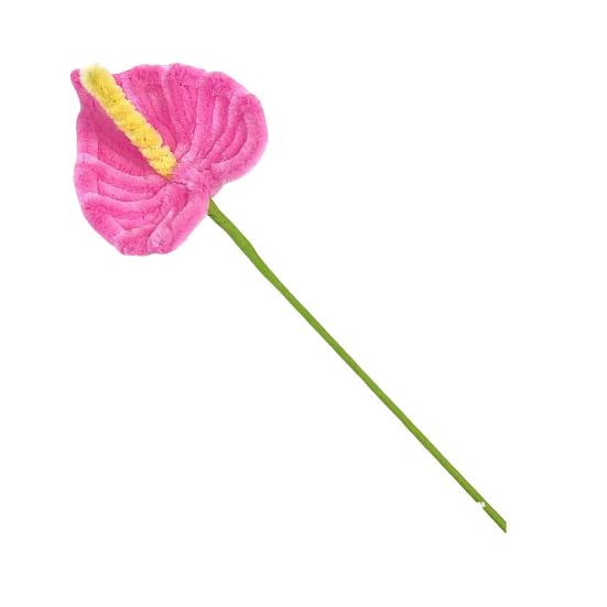 

Finished Pipe Cleaners Flower Craft Handmade Artificial Calla Lily Flower for Mother s Day Birthday Wedding Home рожевий