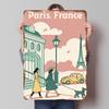 Paris France Travel Printed Poster Customized Retro Wall Art Vintage Metal Tin Signs for Home Room Decoration Gaming House Decor