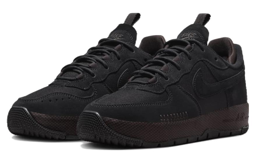 Nike Air Force 1 Wild Low Black Velvet Brown Women's FB2348-001