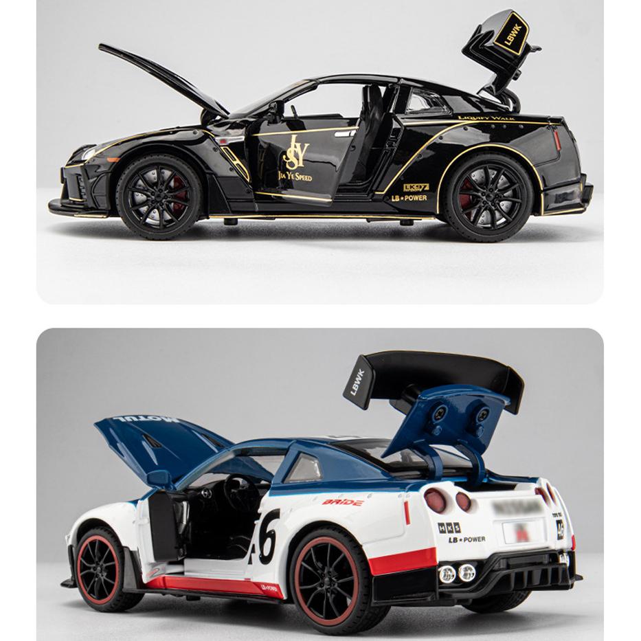 GTR Racing Diecast-Automodellspielzeug im Maßstab 1:22, zurückziehbares Spielzeugfahrzeug mit Ton und Licht für Kinder, Kleinkinder, Jungen und Mädchen, Geschenkkollektion