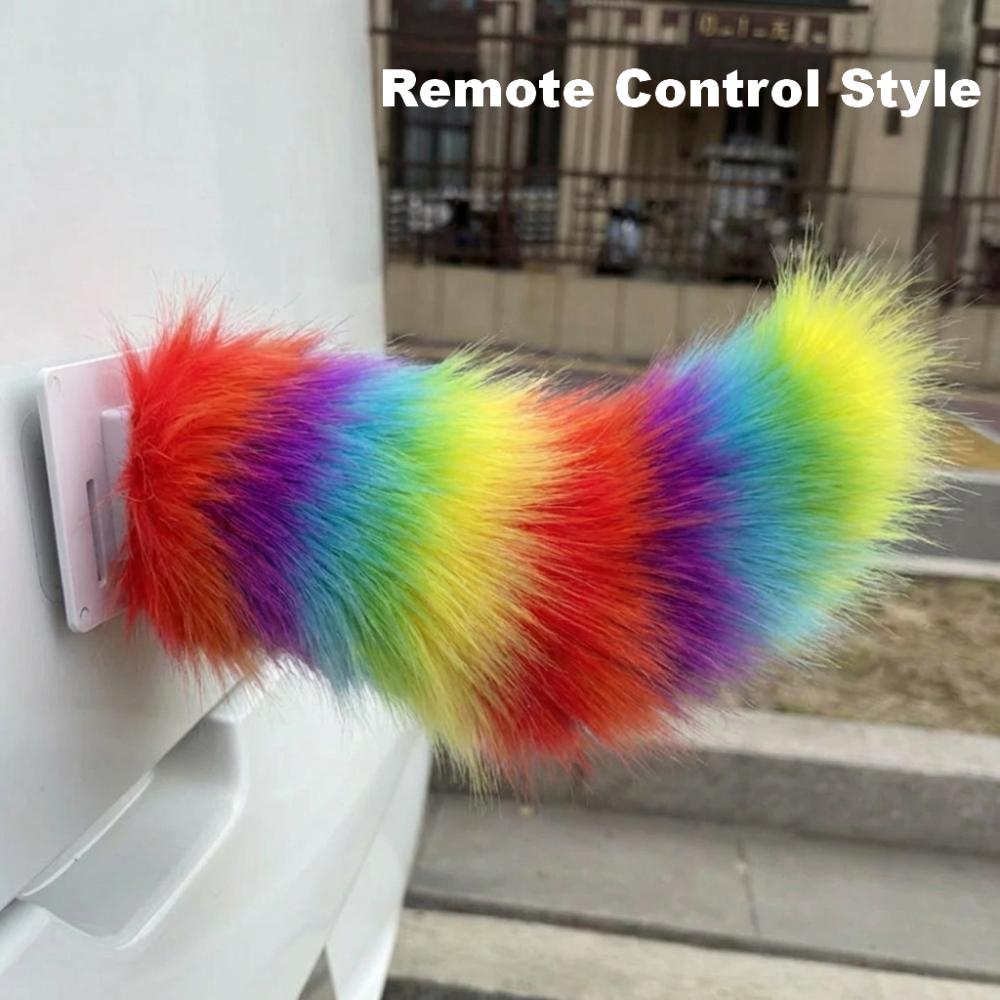 High Quality Fluffy Remote Control Electric Bicycle Tail Rechargeable Versatile Car Wagging Moving Tail Realistic Self-adhesive