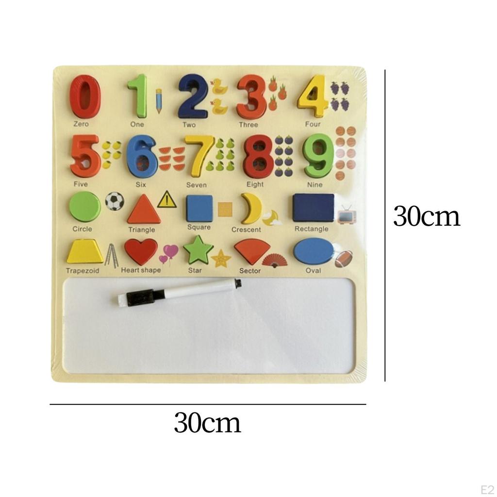 Number Puzzles Board 30x30cm Motor Skills Valentines Day Gifts Preschool Learning