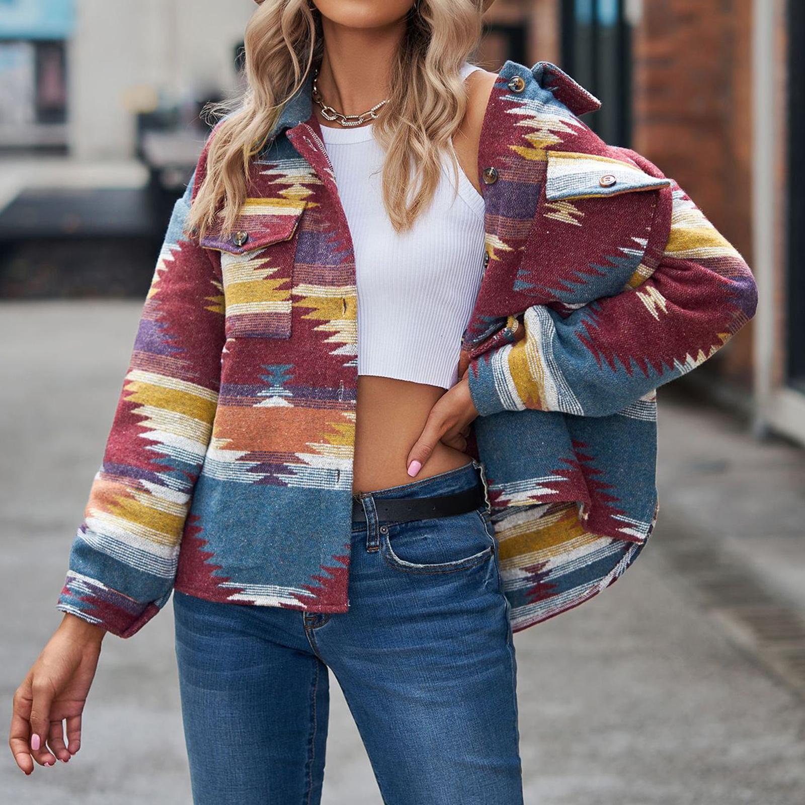 

Женское модное пальто из шерсти с длинными рукавами, лацканами и принтом на пуговицах XL