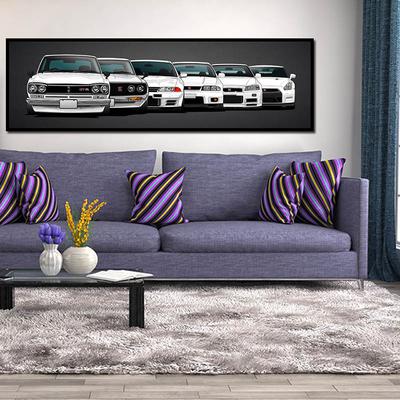 Abstract White Car Canvas Painting Nordic Style Posters and Prints Wall Art Pictures for Cuadros Living Room Decor No Frame