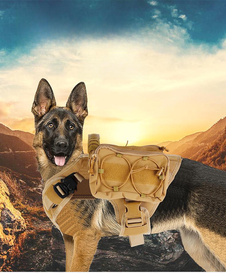 1000D Utomhus Taktisk MOLLE Hundväst för Promenader & Träning