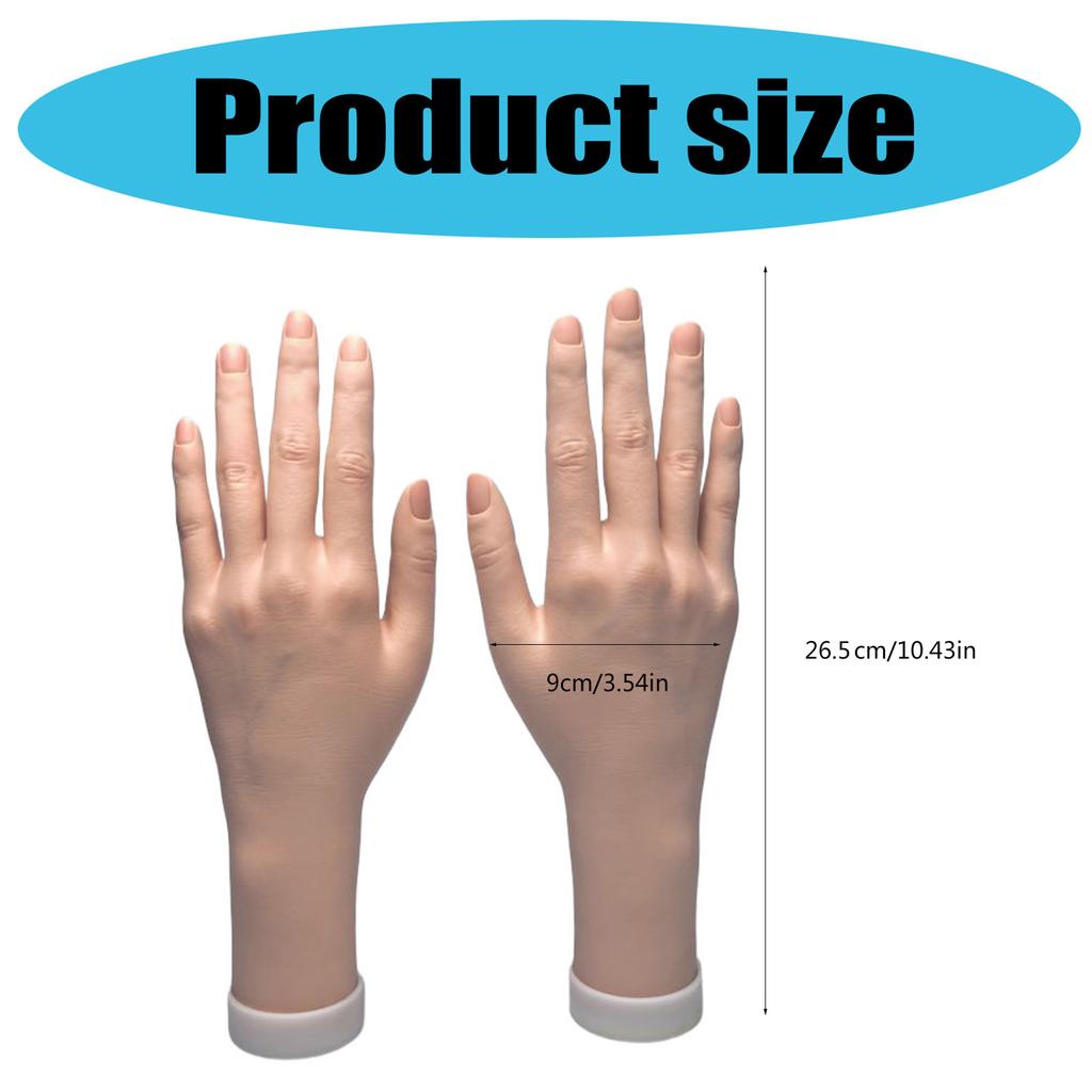 Realistisk Fleksibel Mannekenghånd Manikyr Øvelseshånd For Neglekunst Øvelse Smykkevisning Og Fotorekvisitter