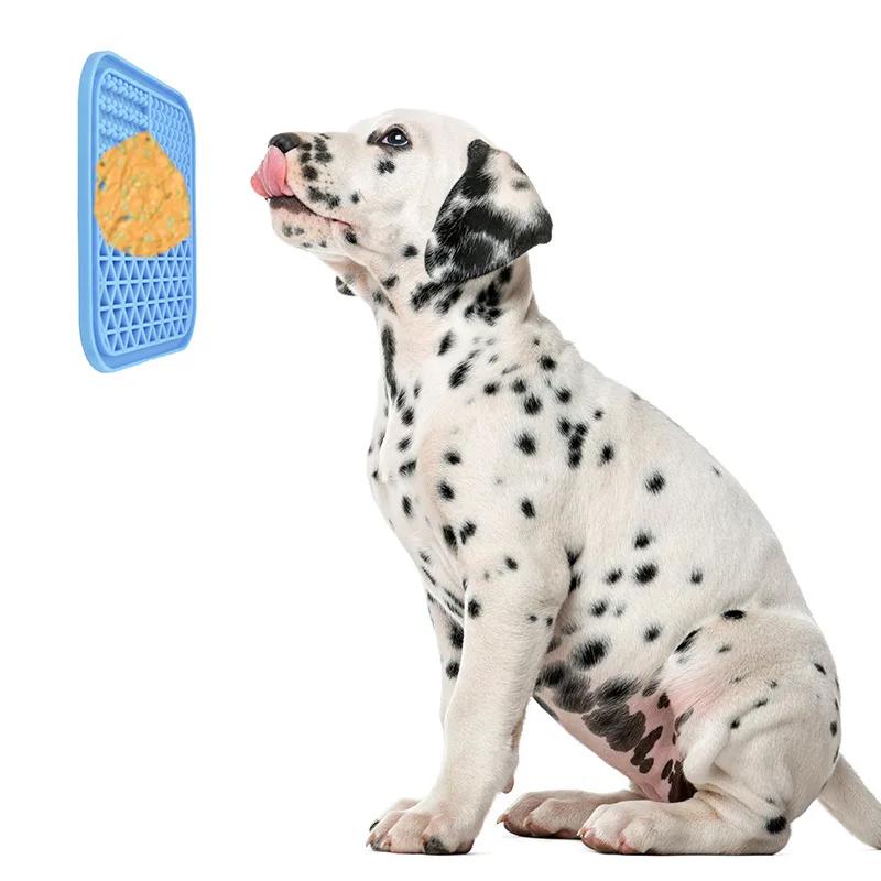 Mat For Pet Dogs Cats Slow Food Bowls With suction cup Feeding Food Bowl Silicone Dog Lick Pad Dog Slow Feeders Treat Dispensing