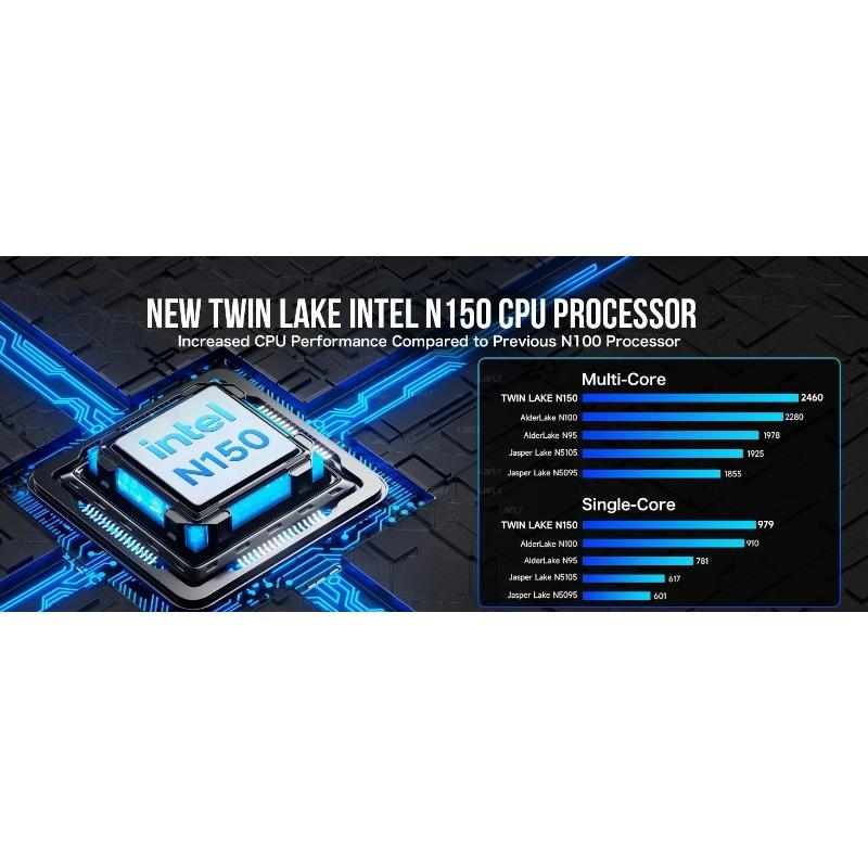 GMKTec G3 plus N150 Mini PC Barebone Windows 11 pro 8 GB DDR4 256 GB NVMe SSD WiFi 6 BT 5.2 Dual-Display Computer für Büro