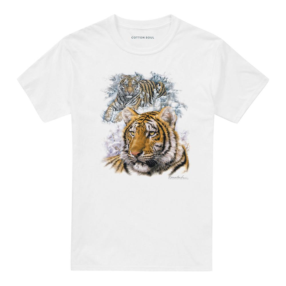 Wild Wings Unisex Adult Wildlife Tigers T-Shirt