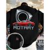 European Size 2026 New Men'S T-Shirt Featuring a Easy Solid Color Design, with a Red Sports Car And 'ROTARY' Along with Gear Patterns Print