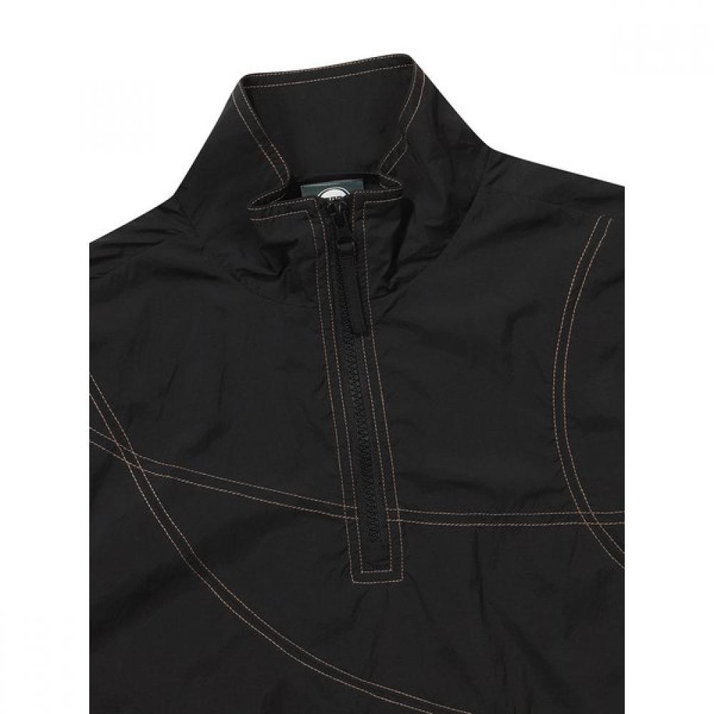 Earth Stitch Short Sleeve Anorak  Black 