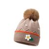 Solid Color Knitted Hats Woolen Balls Woolen Hats Cartoon Baby Hat  Unisex