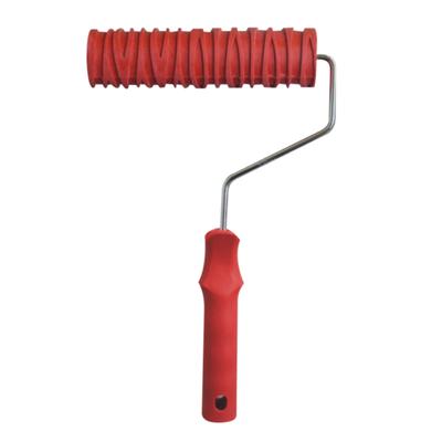 7'' Paint Roller Practical Grain Pattern Paint Rubber Roller Embossed Texture Wall Decoration Tools for Home Office Shop