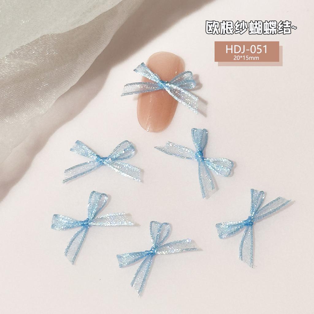 Eugen Yarn Bow Nail Art Jewelry Lace Fabric Fairy Wind Wear Nail Nail Accessories